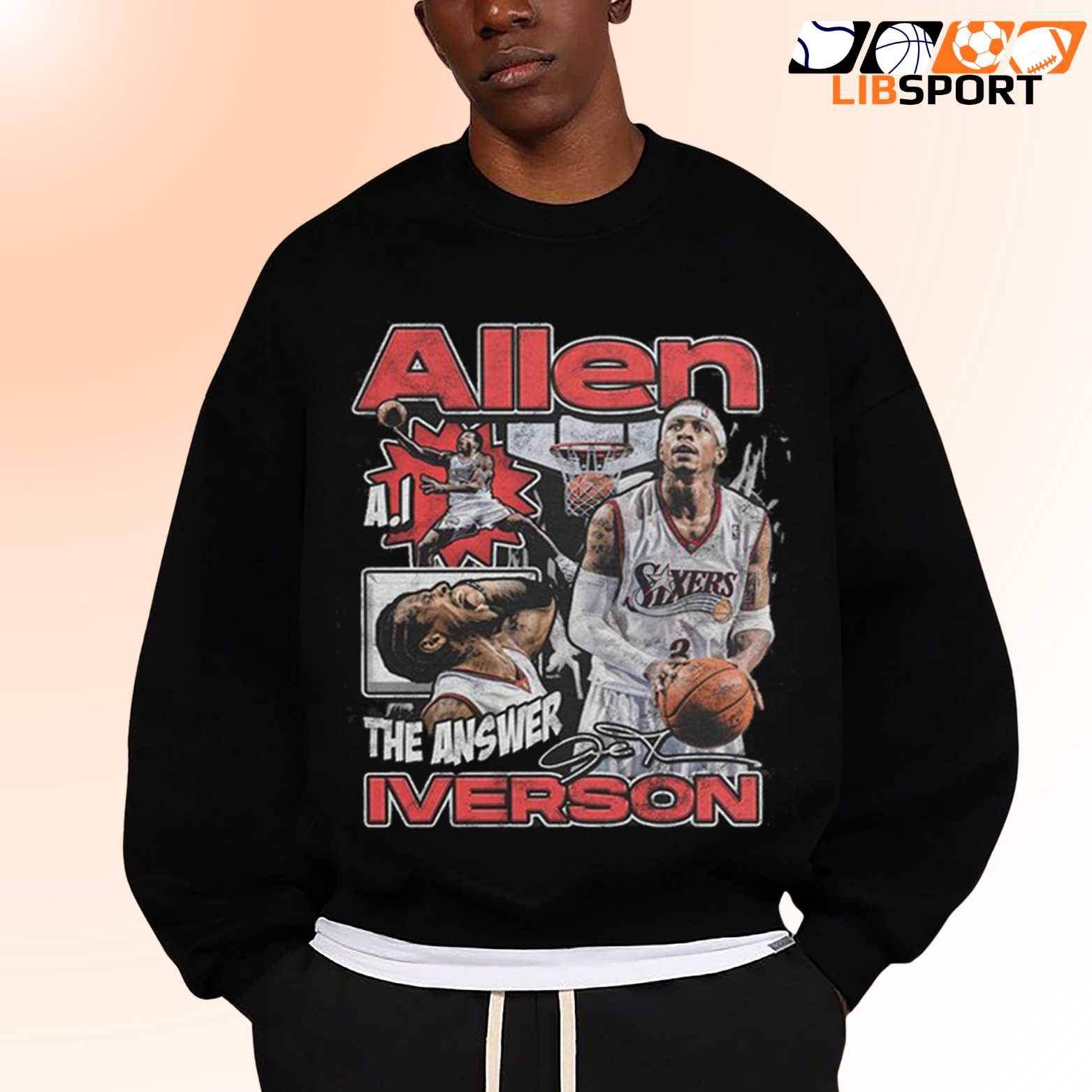 Allen Iverson Vintage T Shirt, Philadelphia 76ers Streetwear Shirt